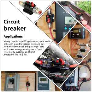 30A Inline Circuit Breaker Reset Fuse