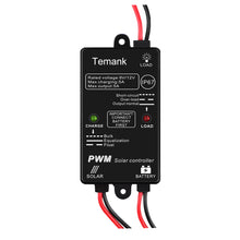 Load image into Gallery viewer, Temank 5A 12V Mini Solar Charge Controller PWM