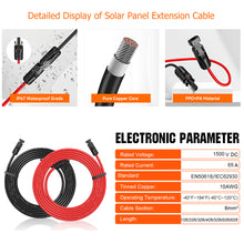 Load image into Gallery viewer, Temank 10AWG Solar Extension Cable
