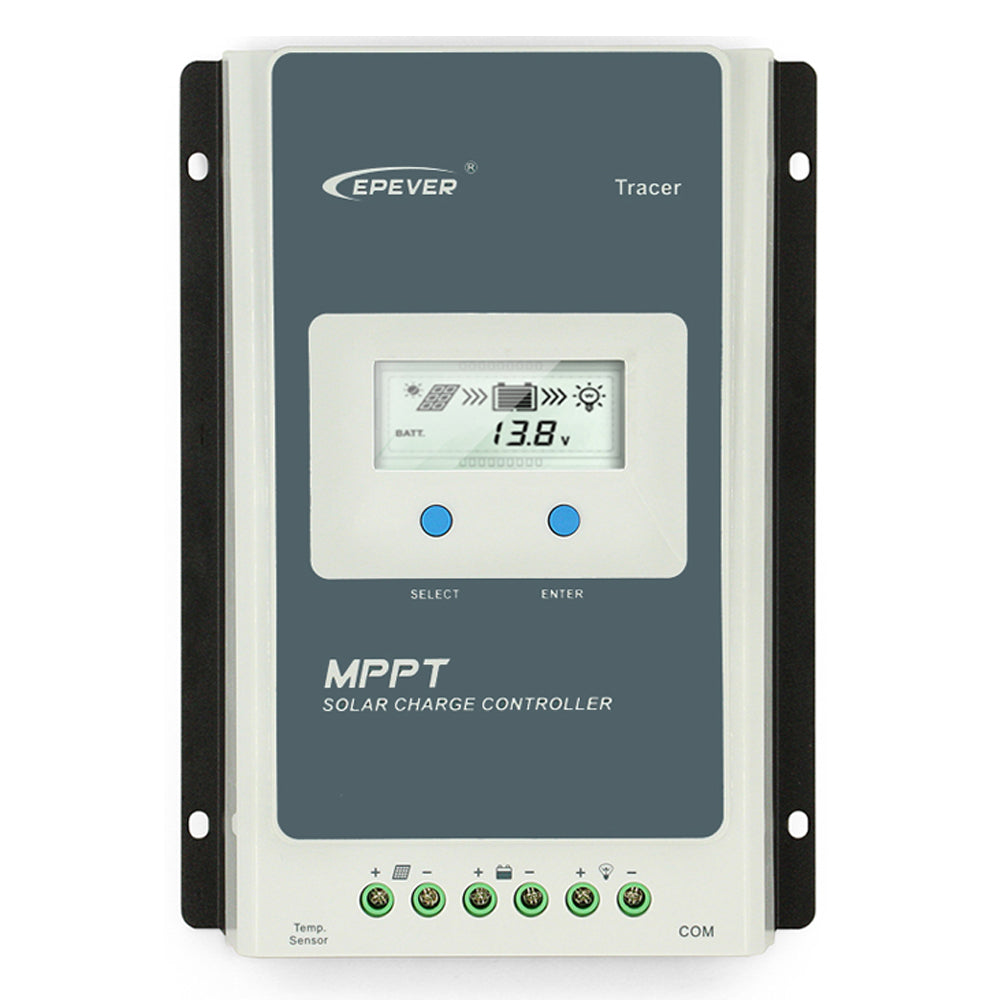 EPever 2210AN 12V/24V MPPT Battery Regulator Charge Controller with Max PV Input 100v for Field Monitoring System