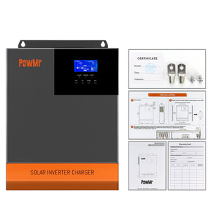 Temank Solar Inverter Charger 3KW 120V AC MPPT 60A Solar Charge Controller PV 100V lifepo4 Battery And Lead Acid Battery