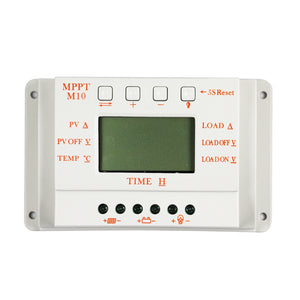 Temank PWM MPPT Solar Charge Controller M10 12A AWG10 Built-in LCD disply