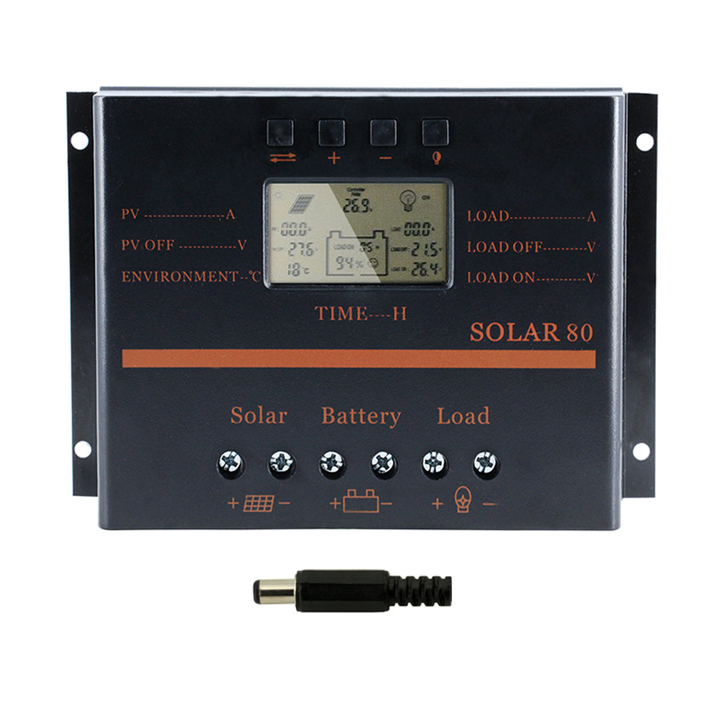 Temank PWM 80A 12V 24V Solar Charge Controller S80 For PV System