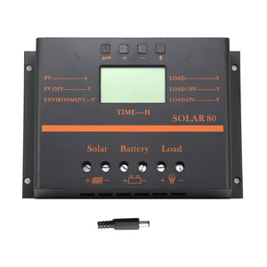 Temank PWM 80A 12V 24V Solar Charge Controller S80 For PV System